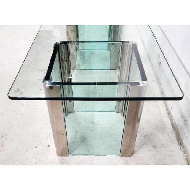 MCM Leon Rosen Pace Cocktail Table Chrome Waterfall For Sale - Image 9 of 12