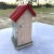 Hand painted wooden birdhouse fit for an owl to take residence. Made from pine. Not entirely painted, but partially. Only...
