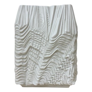 Large Kaskade Vase in White Porcelain by Martin Freyer for Rosenthal Studio Linie, 1966 For Sale