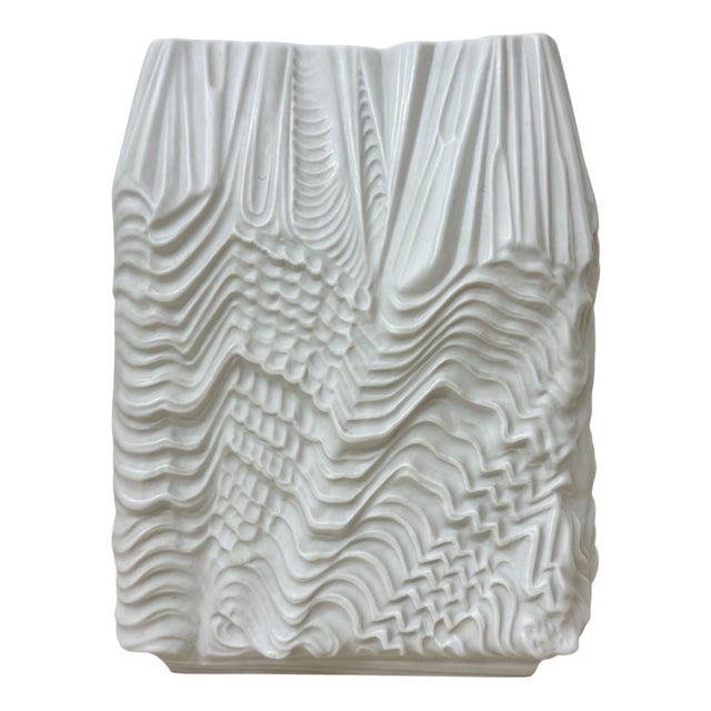 Large Kaskade Vase in White Porcelain by Martin Freyer for Rosenthal Studio Linie, 1966 For Sale