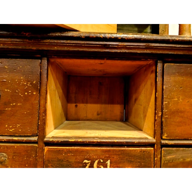 Shop or Pharmacy Furniture in Wood with Drawers, 19th Century, Set of 2 For Sale - Image 10 of 18