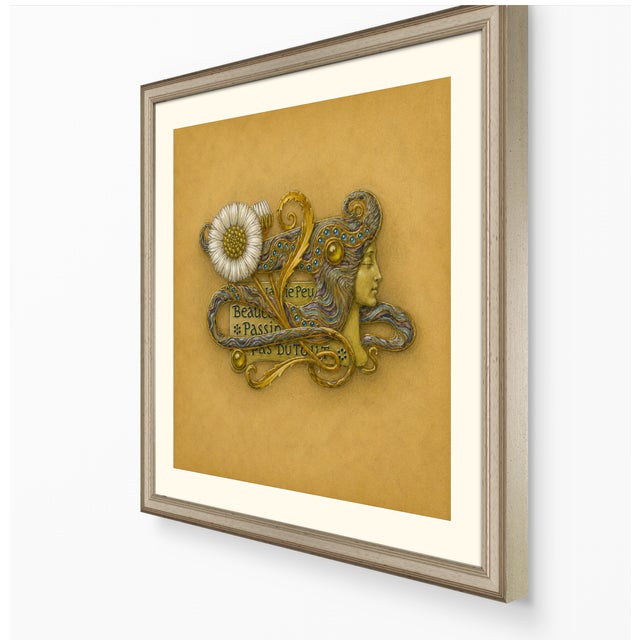 Atelier Aria Lumae Eugene Grasset Art Nouveau Gold Beaded Brooch Jewelry Study Fine Art Gallery Board Print 16 X 16 For Sale - Image 14 of 15