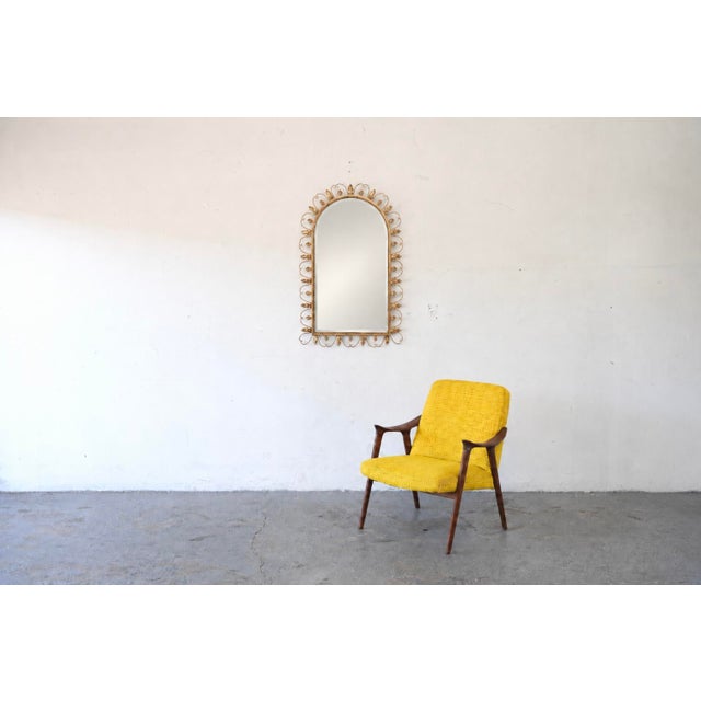 Beautiful vintage wall mirror by Deknudt, made in Belgium for LaBarge Mirrors Inc., circa 1960s. This elegant arched...