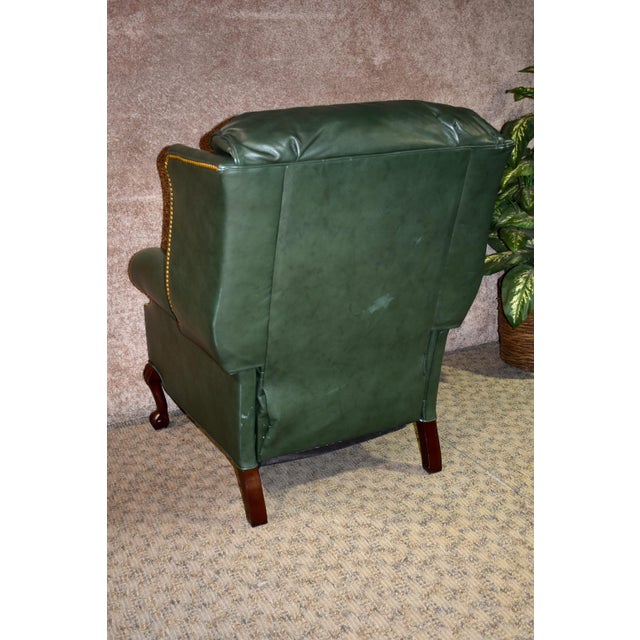Thomasville Traditional Style Faux Leather Recliner W/Ball & Claw Foot