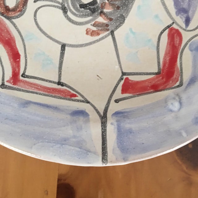DeSimone Italian 10" Mid-Century Pottery Charger Plate For Sale In Charleston - Image 6 of 8