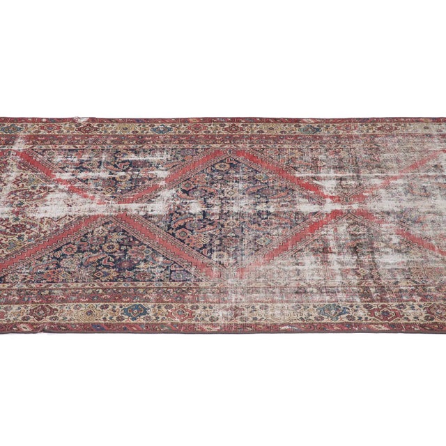 Turkish Early 20th Century Antique Distressed Turkish Rug - 5′4″ × 12′3″ For Sale - Image 3 of 6