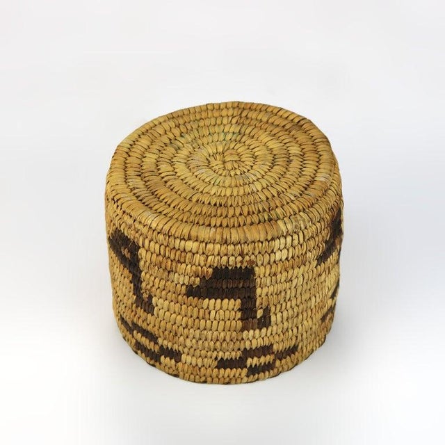 Vintage Southwest Native American Figural Woven Reed Basket 20thC For Sale - Image 6 of 7