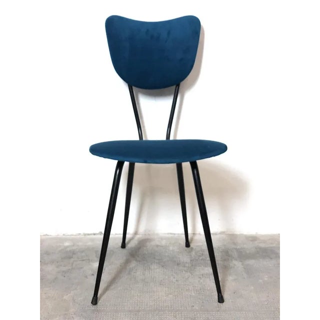 Italian Upholstered Metal Chair, 1960s For Sale - Image 11 of 12