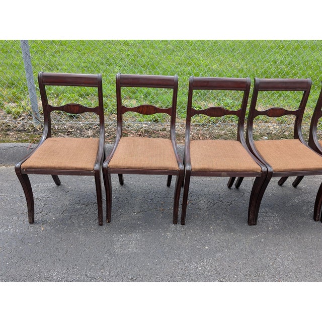 1960s 1960s Set of 8 Duncan Phyfe Style Mahogany Dining Chairs Attributed to Pennsylvania House For Sale - Image 5 of 12