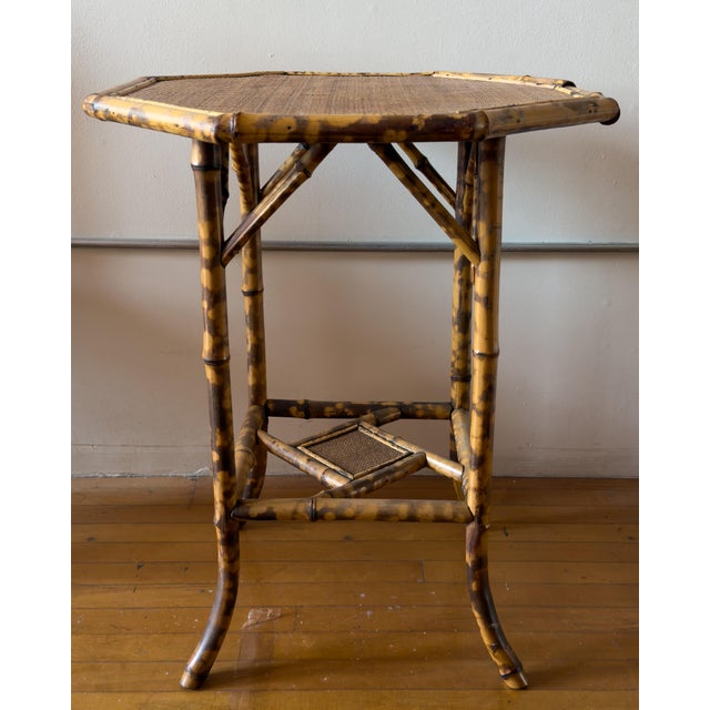 19th Century Aesthetic Movement Bamboo Side Table With Octagonal Top For Sale - Image 12 of 15