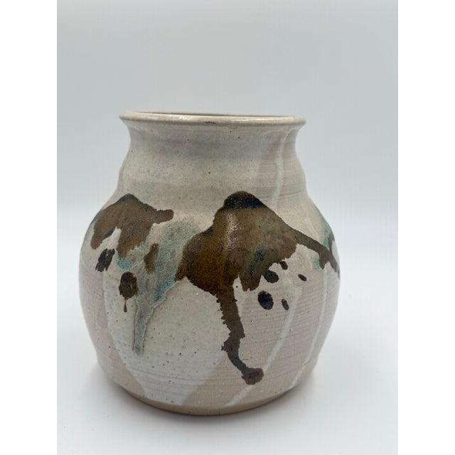 1980's Vintage Studio Pottery Vase. Signed For Sale - Image 4 of 6