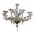 Smoke Colored Murano Glass Twelve Light Chandelier For Sale