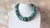 Gemstone Hubei Turquoise Beaded Necklace With Sterling Silver Turquoise Clasp, 21.5" For Sale - Image 7 of 10