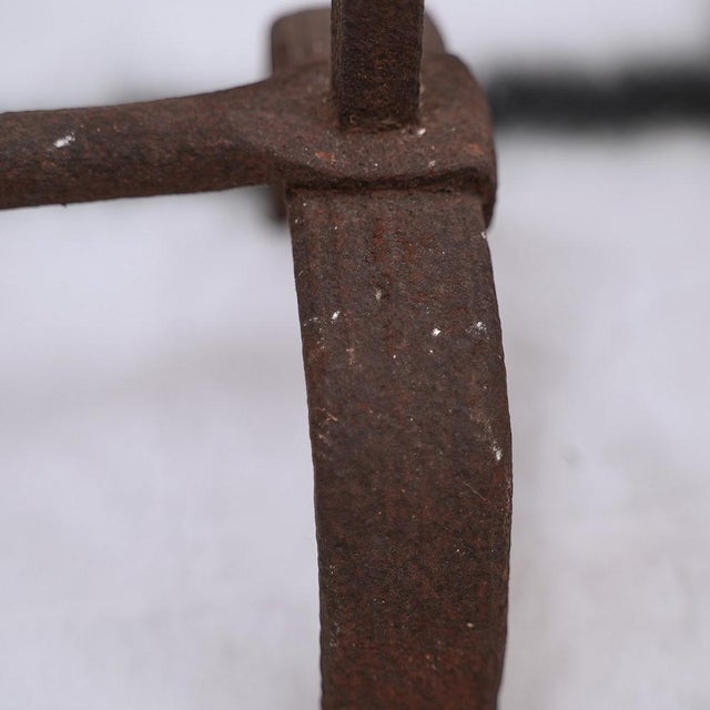 Vintage Iron Fireplace Accessories, Set of 2 For Sale - Image 6 of 7