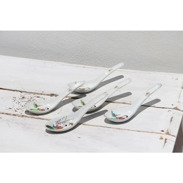 Chinese 1910s Chinese Porcelain Spoons, Republic Period - Set of 5 For Sale - Image 3 of 13