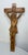1990s Big Vintage Hand Carved Wood Folk Art Religious Jesus Crucified Cross Sculpture For Sale - Image 5 of 15