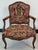 19th Century French Louis XV Style Mahogany and Needlepoint Tapestry Bergeres Fauteuils, Pair For Sale - Image 4 of 11
