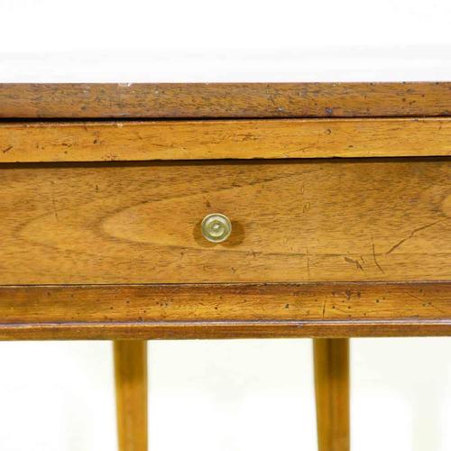 Wood Wooden Game Table with Drawer and Geometric Carvings For Sale - Image 7 of 16