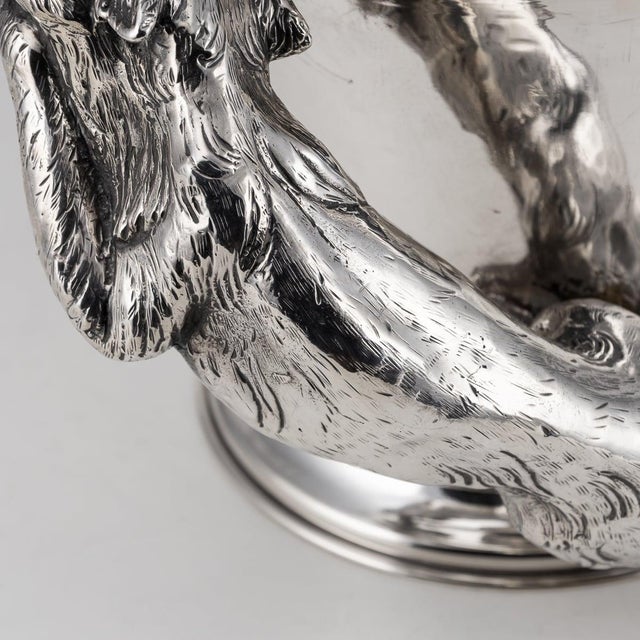 20th Century Italian Silver Plated Fox Wine Cooler by Franco Lapini, 1960s For Sale - Image 7 of 16
