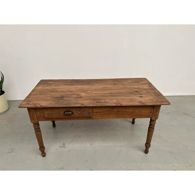 Vintage Pine Farm Worktable, 1950s For Sale - Image 11 of 18