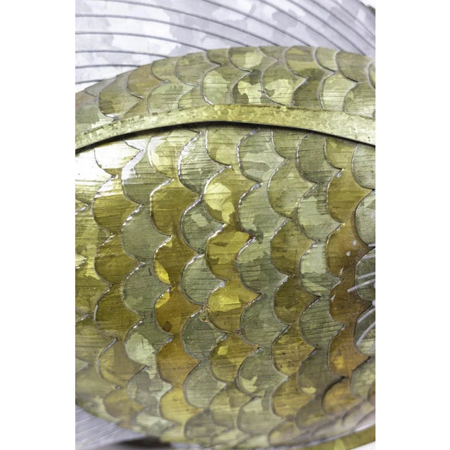 1970s Fish in Copper, Brass & Tin Leaves, 1970s For Sale - Image 5 of 9
