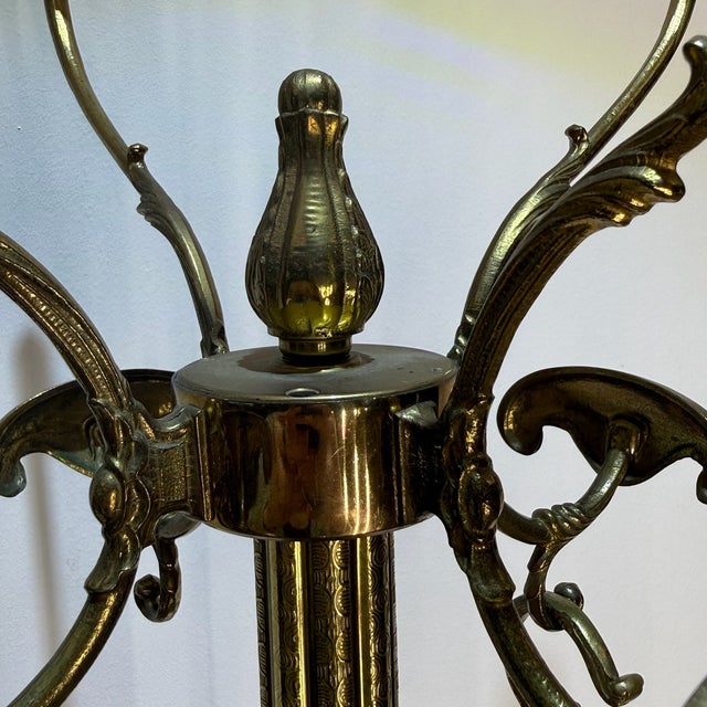 Vintage Baroque-Style Coat Rack in Brass with Hangers and Shoehorn, 1970s, Set of 3 For Sale - Image 4 of 14