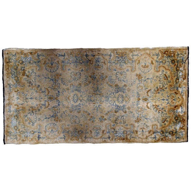 1920s, Handmade Antique Persian Kerman Rug 2.10' X 5.3' For Sale - Image 9 of 9