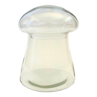 Vintage Glass Mushroom Canister For Sale
