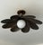 Black Antique Brass Semi Flush Mount Light Fixture, Handmade Flower Ceiling Light For Sale - Image 15 of 18