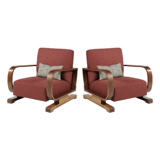Pair of Bentwood Lounge Chairs For Sale