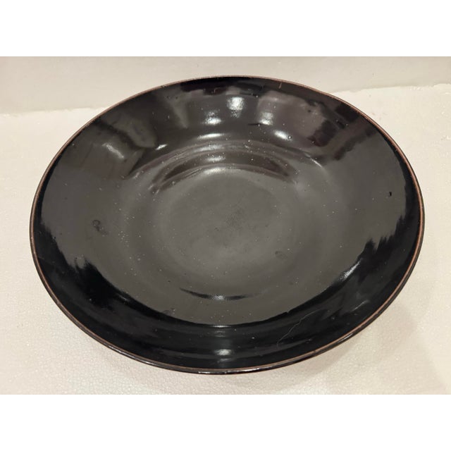 1980s Vintage 1983 Black Bowl Signed by Steve Stewart For Sale - Image 5 of 11