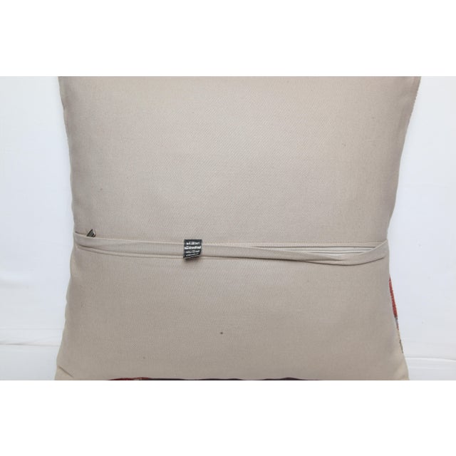 Red Authentic Tribal Rug Pillow Cover - 20'' X 20'' For Sale - Image 8 of 8