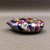 Bruce Fruend Signed Iridescent Millefiori Heart Hand Blown Art Glass Paperweight. Measures approximately 4" long, 3 5/8"...