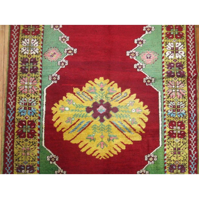 Zabihi Collection Colorful Antique Turkish Melas Runner - 3'4" x 12'2" For Sale In New York - Image 6 of 6