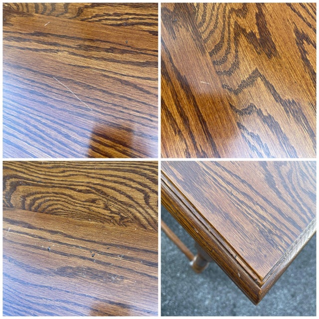 Vintage Ethan Allen Royal Charter Solid Oak Console or Sofa Table