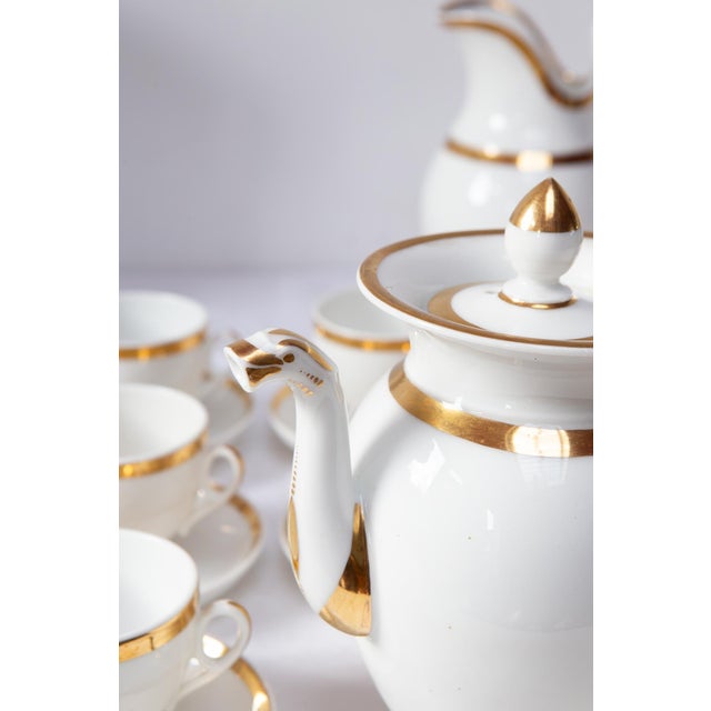 Antique Coffee Service in Limoges Porcelain, Set of 24 For Sale - Image 11 of 15