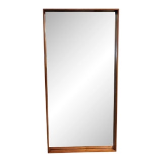 Midcentury Swedish Walnut Mirror by Dux For Sale