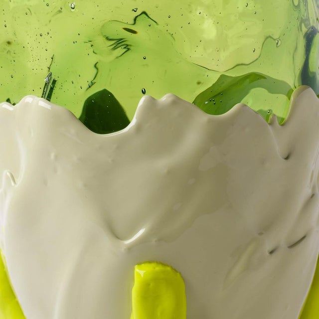 Clear Vase in Clear Bottle Green by Gaetano Pesce for Fish Design For Sale - Image 9 of 18