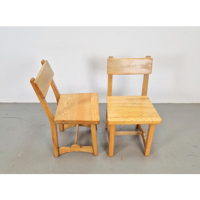 Brutalist Vintage Brutalist Elm Chairs, Denmark, 1960s, Set of 2 For Sale - Image 3 of 4