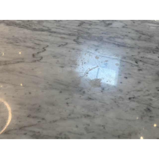 Interior Icons Tulip Table With Carrera Tabletop For Sale - Image 9 of 12