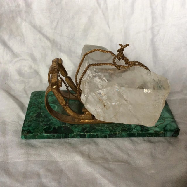 Russian Bronze Sleigh With Chunk of Ice Sculpture For Sale In San Antonio - Image 6 of 7