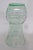 Depression Era Large Green Uranium Glass Vase Ribbed Style With Flared Rim 4868b For Sale - Image 9 of 11