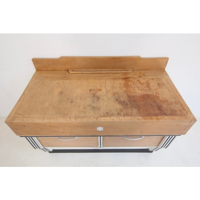 Mid-Century Modern Art Deco Streamlined Butcher's Block, 1930s For Sale - Image 17 of 18
