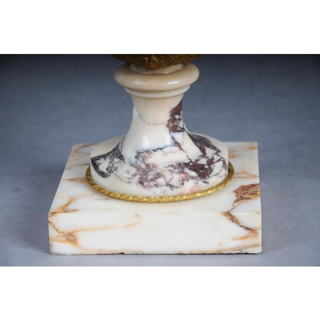Stone French Ornate Rams Head Potpourri Vase in Marble with Bronze For Sale - Image 7 of 18
