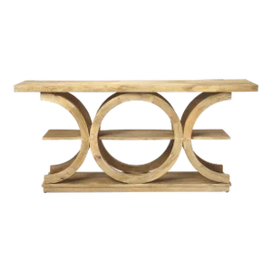 Stowe Rustic Modern Console Table, Light Brown