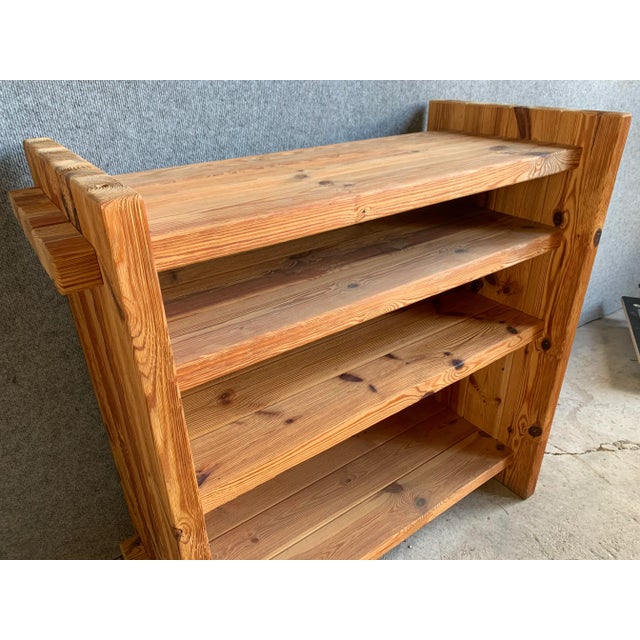 Mid-Century Modern Danish Pomeranian Pinewood Shelf by Christian IV for Chr. 4, 1970s For Sale - Image 3 of 6