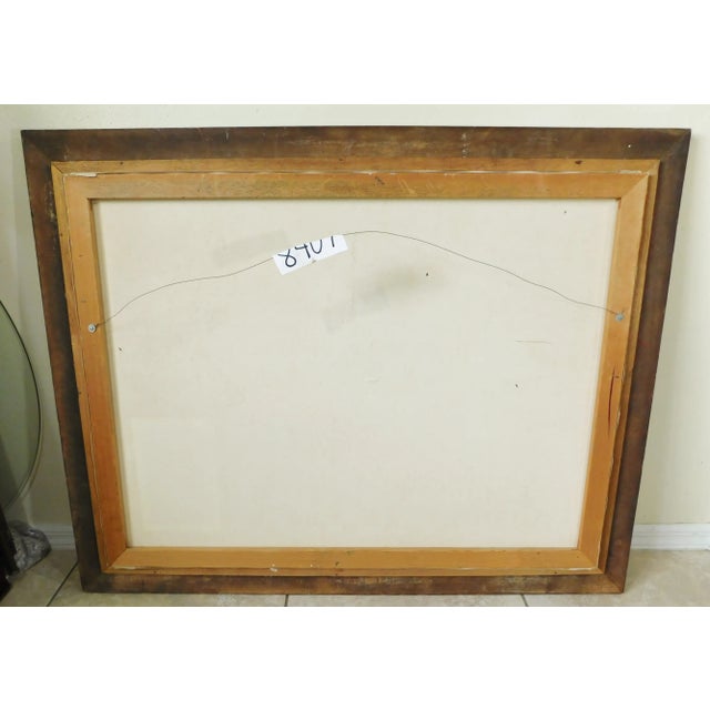 Frederick Dwight Kirsch (American 1899-1981) "Three Children" Oil Painting on Canvas Gold Wood Frame For Sale - Image 11 of 12