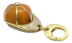 Gucci 18k Yellow Gold Enamel Hat Pendant