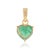 Metal 14k Yellow Gold 1.45 Carat Heart-Shaped Emerald Solitaire Pendant Charm for Her For Sale - Image 7 of 14