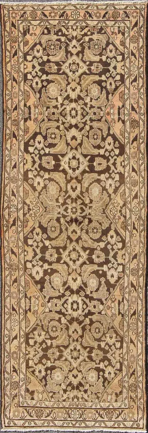 Semi Antique Hamedan Rug - 3′7″ × 10′8″